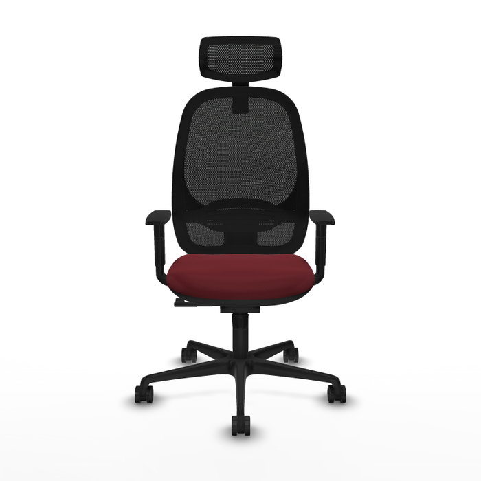 PIQUERAS Y CRESPO Silla de oficina Cilanco con mecanismo Sincro, Granate y Negro PIQUERAS Y CRESPO Silla de oficina Cilanco con mecanismo Sincro, Granate y Negro