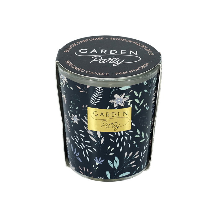 Home Deco Factory Vela Perfumada Flor Oriental en Vaso Vidrio Camelia Jacinto Jazmín Altura 6,5 cm