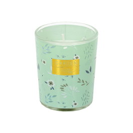 Home Deco Factory Vela Perfumada Flor Oriental en Vaso Vidrio Camelia Jacinto Jazmín Altura 6,5 cm