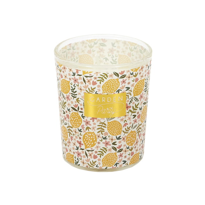 Home Deco Factory Vela Perfumada Flor Oriental en Vaso Vidrio Camelia Jacinto Jazmín Altura 6,5 cm