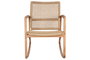 DKD Home Decor Mecedora Ratán Teca Natural Marrón Claro 84 x 85 x 62 cm