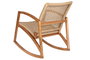 DKD Home Decor Mecedora Ratán Teca Natural Marrón Claro 84 x 85 x 62 cm