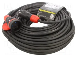 KEL Prolongador de alimentación H05RR-F 3G2,5mm2 40m Negro