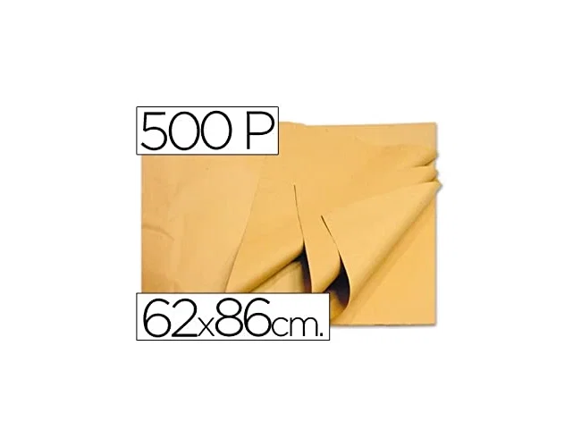 Blanca Papel Manila Crema 62x86 cm Paquete 500 Hojas 28 g/m² Reciclado 100%