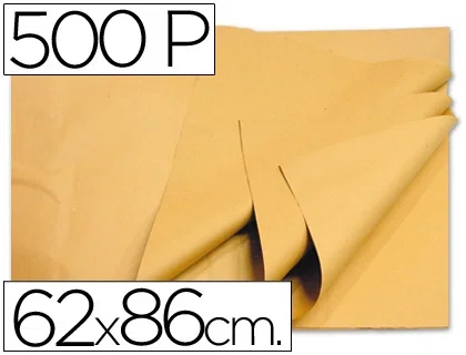 Blanca Papel Manila Crema 62x86 cm Paquete 500 Hojas 28 g/m² Reciclado 100%