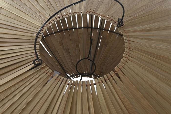 DKD Home Decor Pantalla Fibra 23 Bambu Natural 80 x 33 x 80 cm