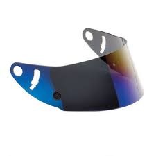 OMP Visera Iridium Azul para Casco OMPSC0-0162 - Compatible con Series GP8 y KJ8, Recambio para Visor de Casco