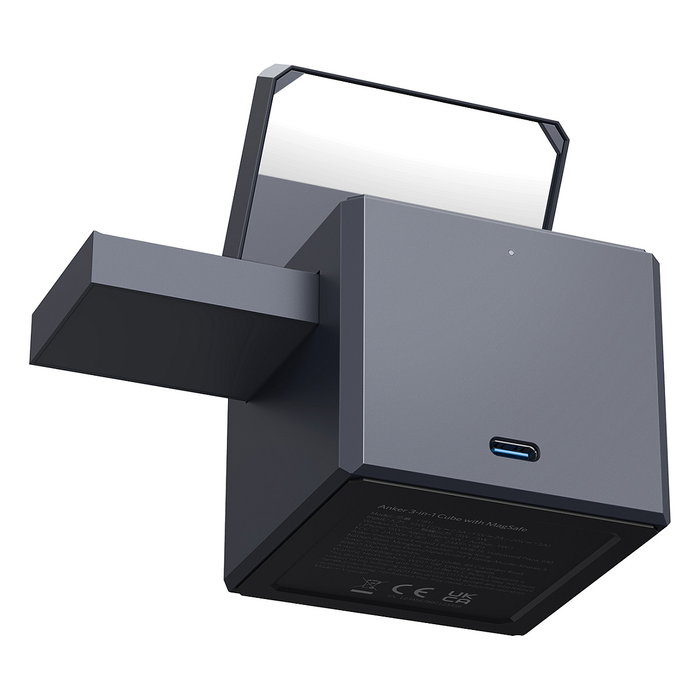 Anker Cargador 3 en 1 con MagSafe Cube para iPhone 15/14/13/12 - Negro, Carga Rápida 15W, Incluye Cable USB-C de 1.5 m