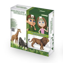 Deqube Juego ¿Que Animal Es? Collecta, Juego de mesa para adivinar animales, recomendado para mayores de 3 años, en español