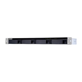 QNAP TL-R400S - Unidad de Expansión JBOD SATA de 4 bahías para montaje en rack 1U, Carcasa HDD/SSD Hot-swap 2.5/3.5", SATA III 6 Gb/s, Negro/Gris