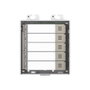 2N Módulo de 5 botones para IP Verso Plata/Transparente