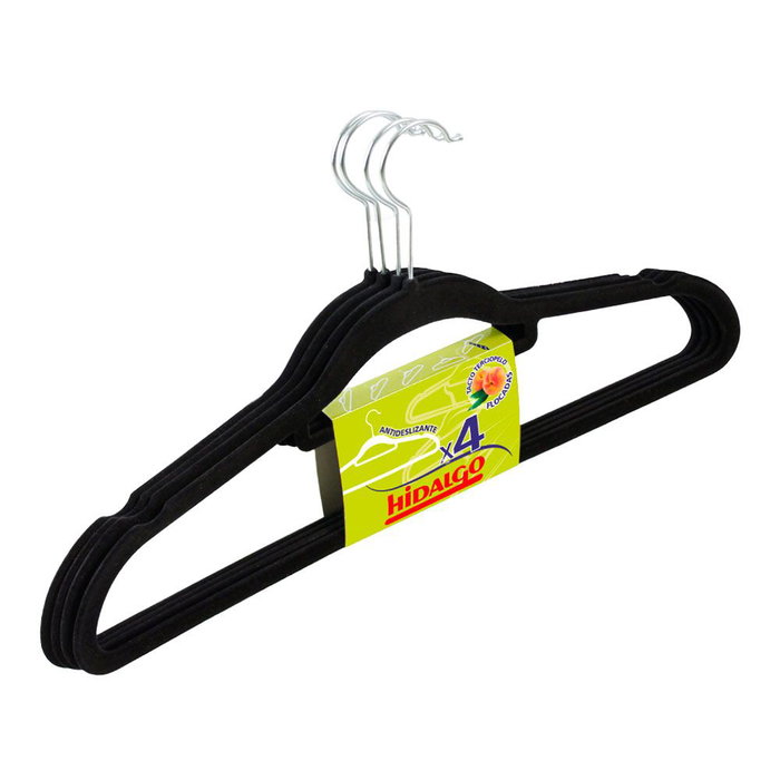 Hidalgo Perchas Flocadas de Terciopelo Antideslizantes, Colores Surtidos, 4 uds (45 cm) Hidalgo Perchas Flocadas de Terciopelo Antideslizantes, Colores Surtidos, 4 uds (45 cm)