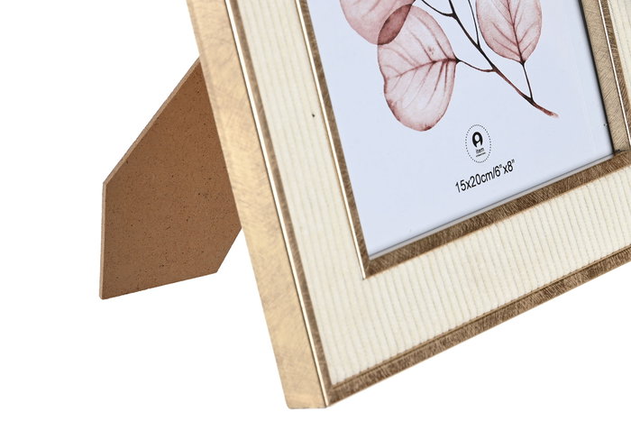 Marco Foto 15X20 Glam DKD Home Decor Dorado Beige 2 x 26 x 21 cm (6 Unidades)