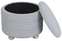 DKD Home Decor Set de 3 Reposapiés con Almacenaje Interior Verde y Marrón