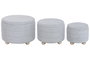 DKD Home Decor Set de 3 Reposapiés con Almacenaje Interior Verde y Marrón
