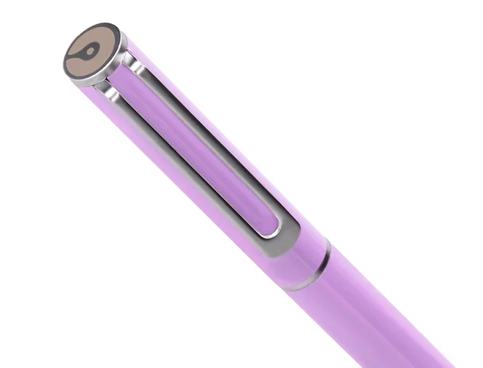 Belius Endless Summer Juego Bolígrafo y Roller Aluminio Morado y Plateado Tinta Azul Caja Diseño