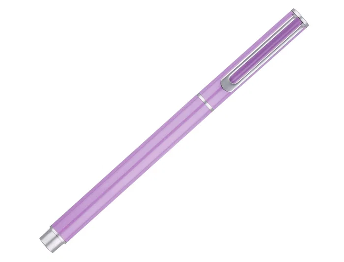 Belius Endless Summer Juego Bolígrafo y Roller Aluminio Morado y Plateado Tinta Azul Caja Diseño
