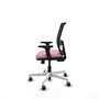 PIQUERAS Y CRESPO Silla de oficina Yunquera Rosa y Negro con mecanismo Sincro/Traslack