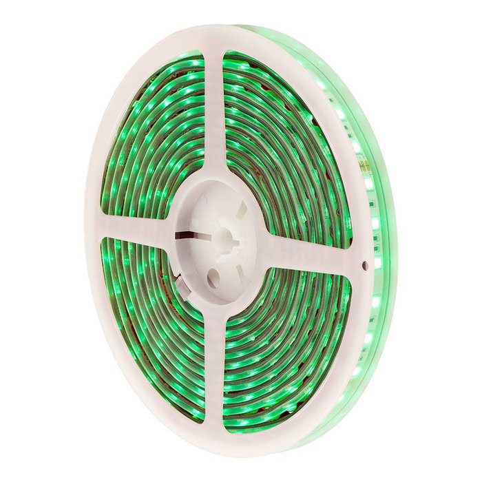 EDM Tira LED RGB Adhesiva 5m, Control por App Tuya y Mando, 4.5W/m, 24V DC, IP65, 60 LEDs/m, Cortable, con Transformador y Accesorios
