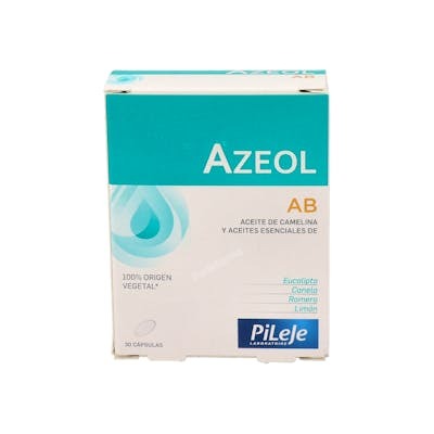 PILEJE Azeol Ab 30 Cápsulas - Complemento Alimenticio con Aceite de Camelina y Aceites Esenciales de Eucalipto, Canela, Romero y Limón PILEJE Azeol Ab 30 Cápsulas - Complemento Alimenticio con Aceite de Camelina y Aceites Esenciales de Eucalipto, Canela, Romero y Limón
