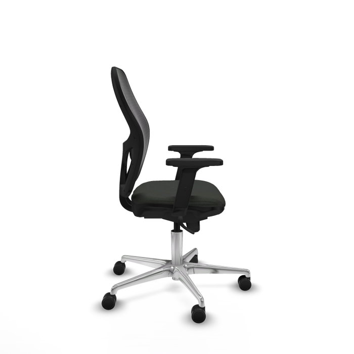 PIQUERAS Y CRESPO Silla de oficina Jorquera con mecanismo sincro, tela negra