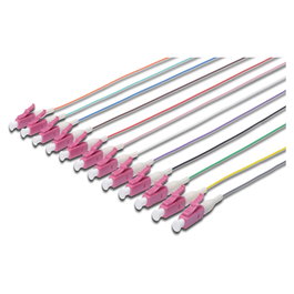 Digitus Latiguillos de fibra óptica OM4 LC Simplex de 2 m (12 unidades)