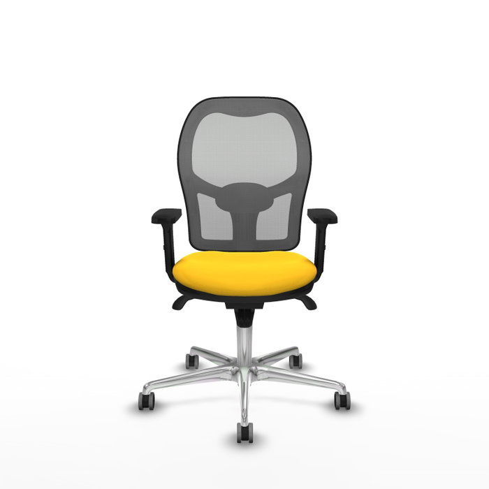 PIQUERAS Y CRESPO Silla de oficina Jorquera con mecanismo Sincro, Amarillo y Gris PIQUERAS Y CRESPO Silla de oficina Jorquera con mecanismo Sincro, Amarillo y Gris