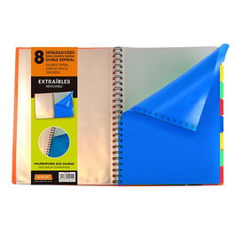 Separadores Senfort Dynamic Extraible Para Wire-O Pp Opaco A4 8 Pestañas (Set de 10)