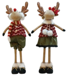 DKD Home Decor Figura de Poliéster Surtido de 2 Unidades Navidad Alpina