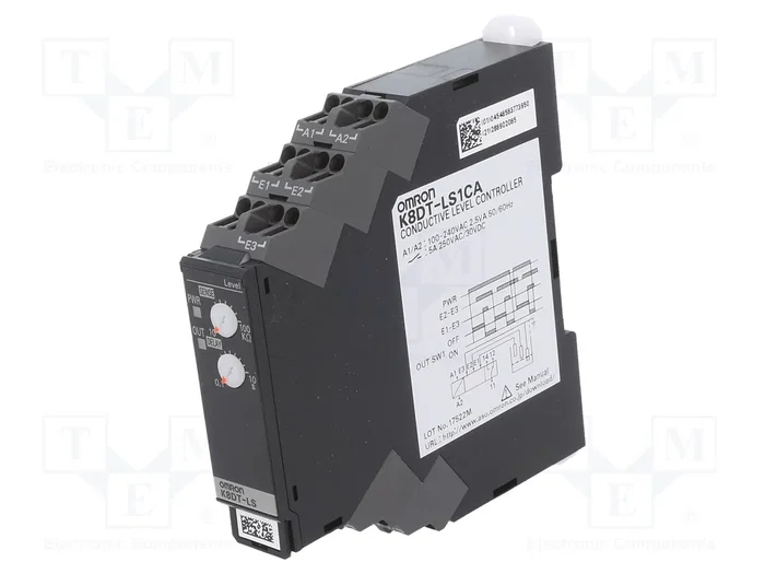 OMRON K8DT-LS1CA Relé de monitorización de nivel para líquido conductivo OMRON K8DT-LS1CA Relé de monitorización de nivel para líquido conductivo