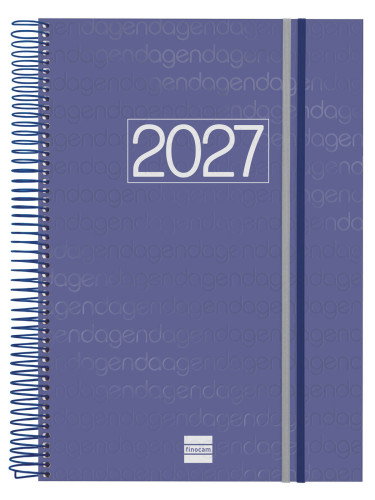 Finocam Agenda Espiral Basic Year 2027 Azul A4