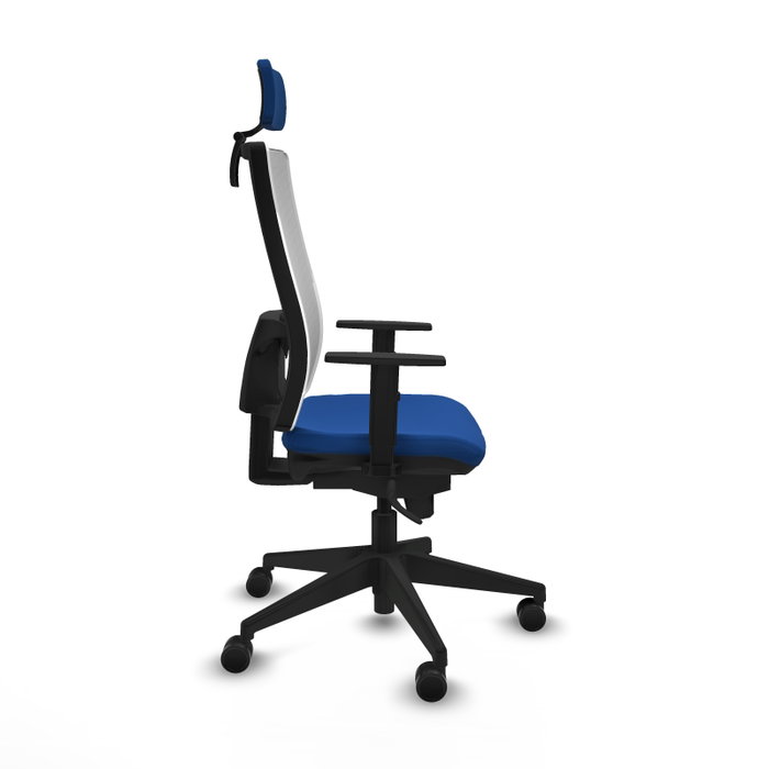 PIQUERAS Y CRESPO Silla de oficina Horna con mecanismo Sincro, Azul y Blanco PIQUERAS Y CRESPO Silla de oficina Horna con mecanismo Sincro, Azul y Blanco