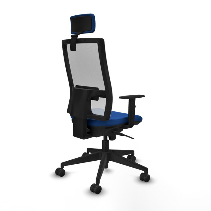 PIQUERAS Y CRESPO Silla de oficina Horna con mecanismo Sincro, Azul y Blanco PIQUERAS Y CRESPO Silla de oficina Horna con mecanismo Sincro, Azul y Blanco