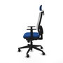 PIQUERAS Y CRESPO Silla de oficina Horna con mecanismo Sincro, Azul y Blanco