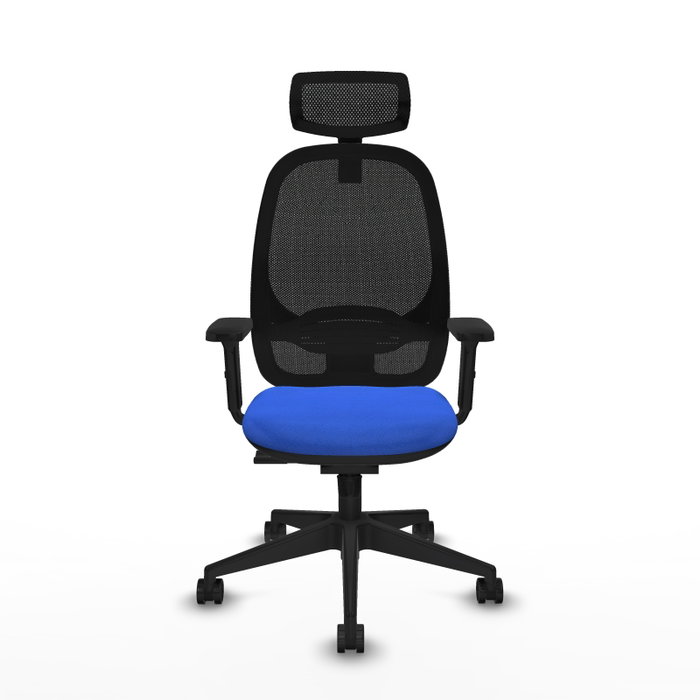 PIQUERAS Y CRESPO Silla de oficina Cilanco con mecanismo Sincro, Azul y Negro