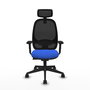 PIQUERAS Y CRESPO Silla de oficina Cilanco con mecanismo Sincro, Azul y Negro