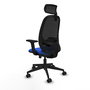 PIQUERAS Y CRESPO Silla de oficina Cilanco con mecanismo Sincro, Azul y Negro