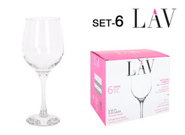 Lav Set 6 Copas Vino/Agua Fame 395 cc (4 Cajas)