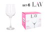 Lav Set 6 Copas Vino/Agua Fame 395 cc (4 Cajas)