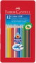 Faber castell Lápices de colores acuarelables Colour Grip triangulares de 12 colores