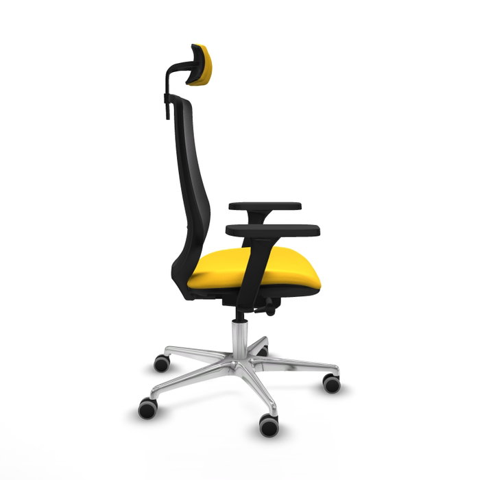 PIQUERAS Y CRESPO Silla de oficina Mardos con mecanismo Sincro/Traslack, Amarillo y Negro