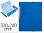 Q-connect Carpeta kf02167 Gomas Cartón Símil Prespán Solapas 320x243 mm Azul