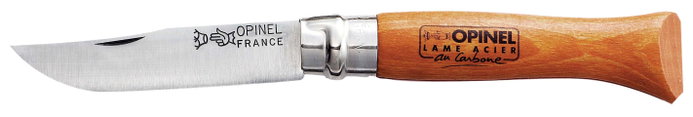 Opinel Navaja de acero al carbono N° 9, hoja de 9 cm