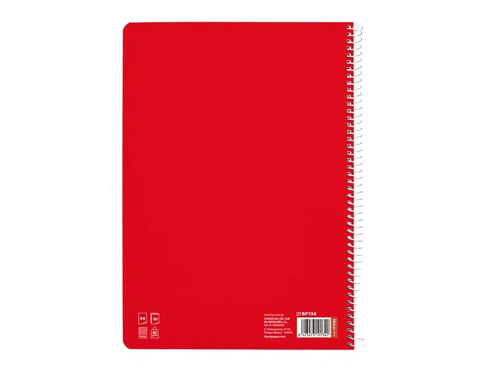Liderpapel Cuaderno Espiral Pautaguía A4 Tapa Dura Rojo Liderpapel Cuaderno Espiral Pautaguía A4 Tapa Dura Rojo