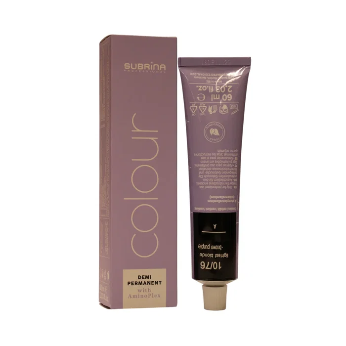 Subrina Professional Demi Permanent Colour 10/76 Lightest Blonde Brown-Violet 60 ml Subrina Professional Demi Permanent Colour 10/76 Lightest Blonde Brown-Violet 60 ml