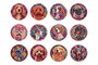 DKD Home Decor Posavasos de Perro, Surtido de 12 Piezas, Multicolor