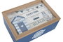 DKD Home Decor Set de 2 Cajas de Almacenaje MDF Blanco y Azul