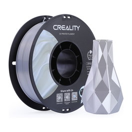 Creality CR-Silk PLA Filamento 3D - Plata, 1 kg, 1.75 mm, bobina, Alta resistencia y brillo, para impresora FDM
