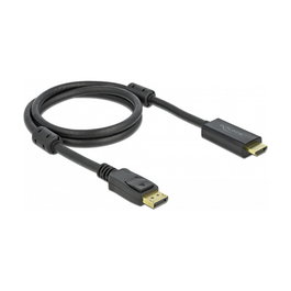 DeLOCK Cable Activo DisplayPort 1.2 a HDMI 4K 60Hz 1m Negro