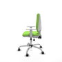 PIQUERAS Y CRESPO Silla de oficina Elche, Pistacho, Mecanismo Asincro, Base Cromada, Ruedas 65 mm